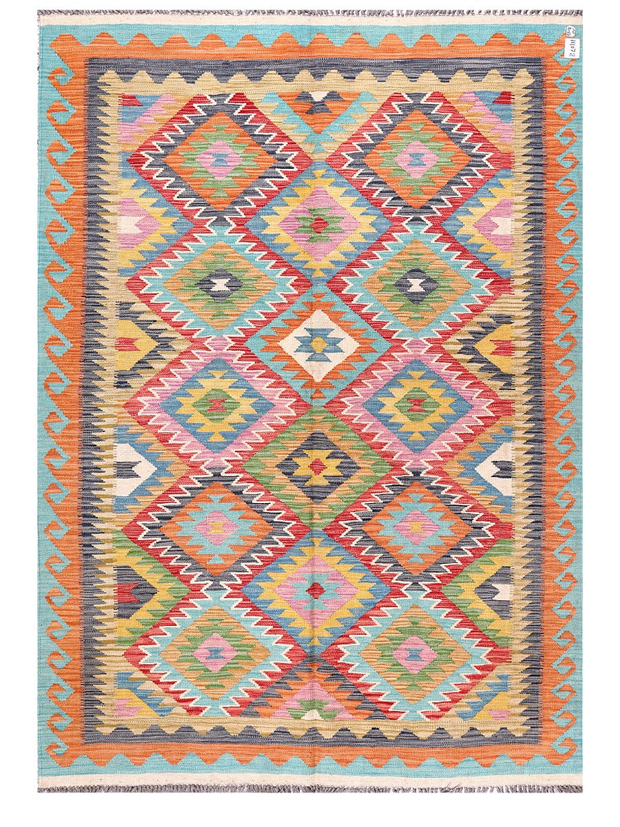 Maimana Afghanistan Kilim Rug - 246 x175 cm - Handmade