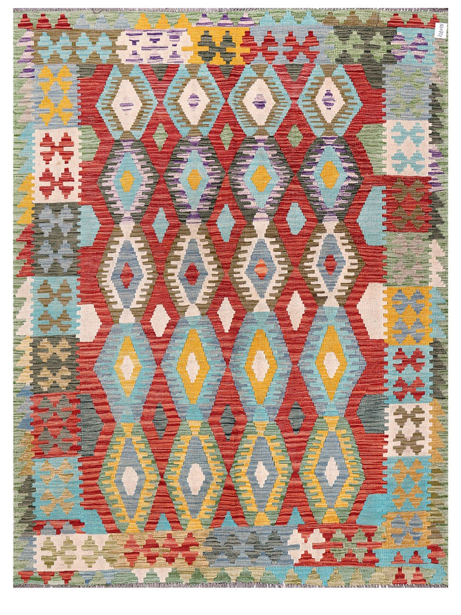 Maimana Afghanistan Kilim Rug - 232 x178 cm - Handmade