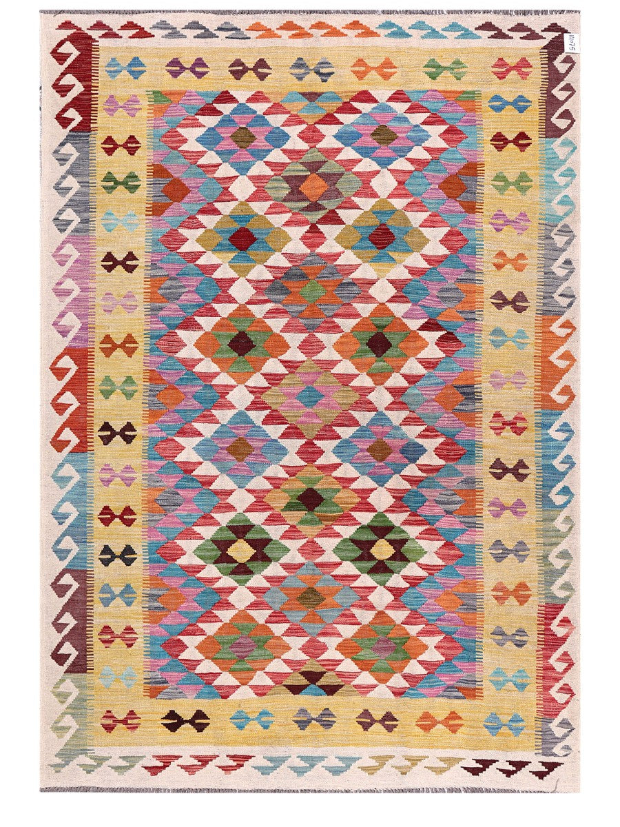 Maimana Afghanistan Kilim Rug - 241 x170 cm - Handmade