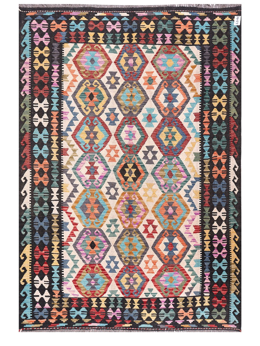 Maimana Afghanistan Kilim Rug - 239 x166 cm - Handmade