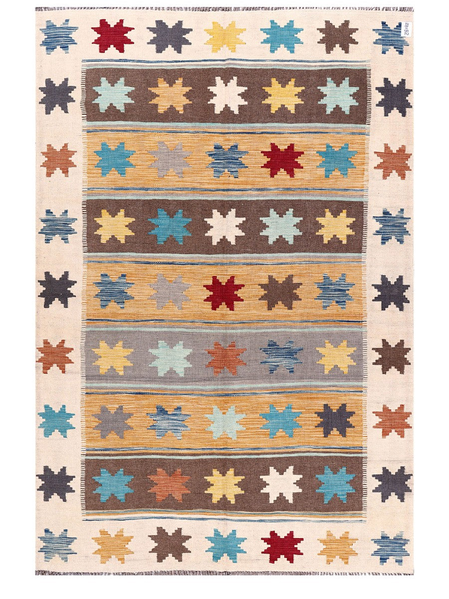 Maimana Afghanistan Kilim Rug - 253 x172 cm - Handmade