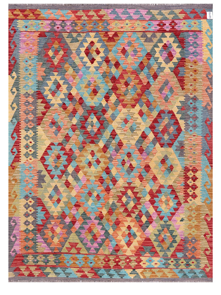 Maimana Afghanistan Kilim Rug - 232 x174 cm - Handmade