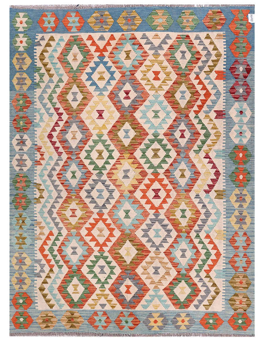 Maimana Afghanistan Kilim Rug - 243 x183 cm - Handmade