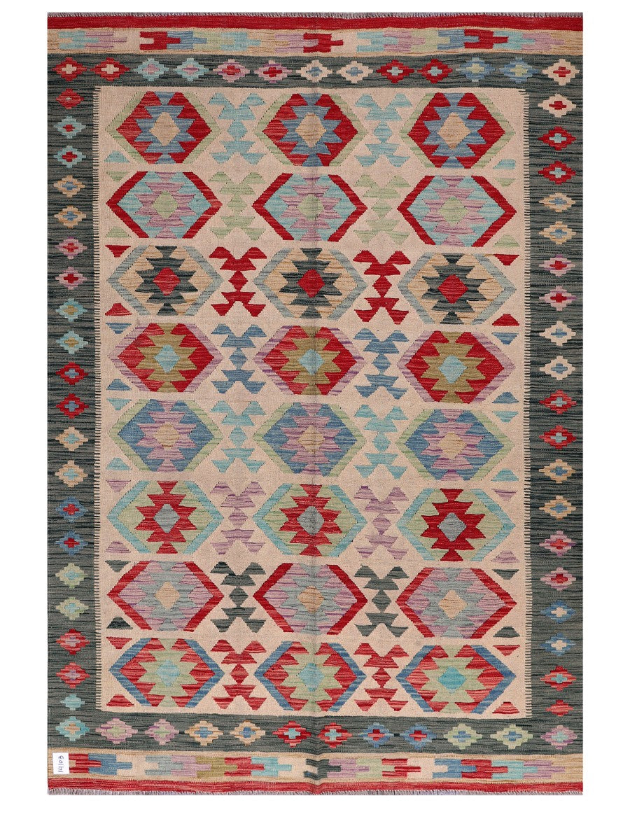 Maimana Afghanistan Kilim Rug - 242 x169 cm - Handmade