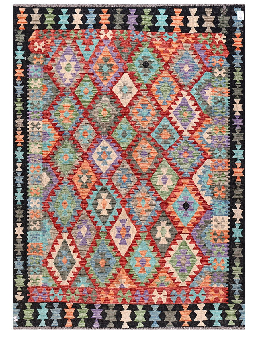 Maimana Afghanistan Kilim Rug - 238 x175 cm - Handmade