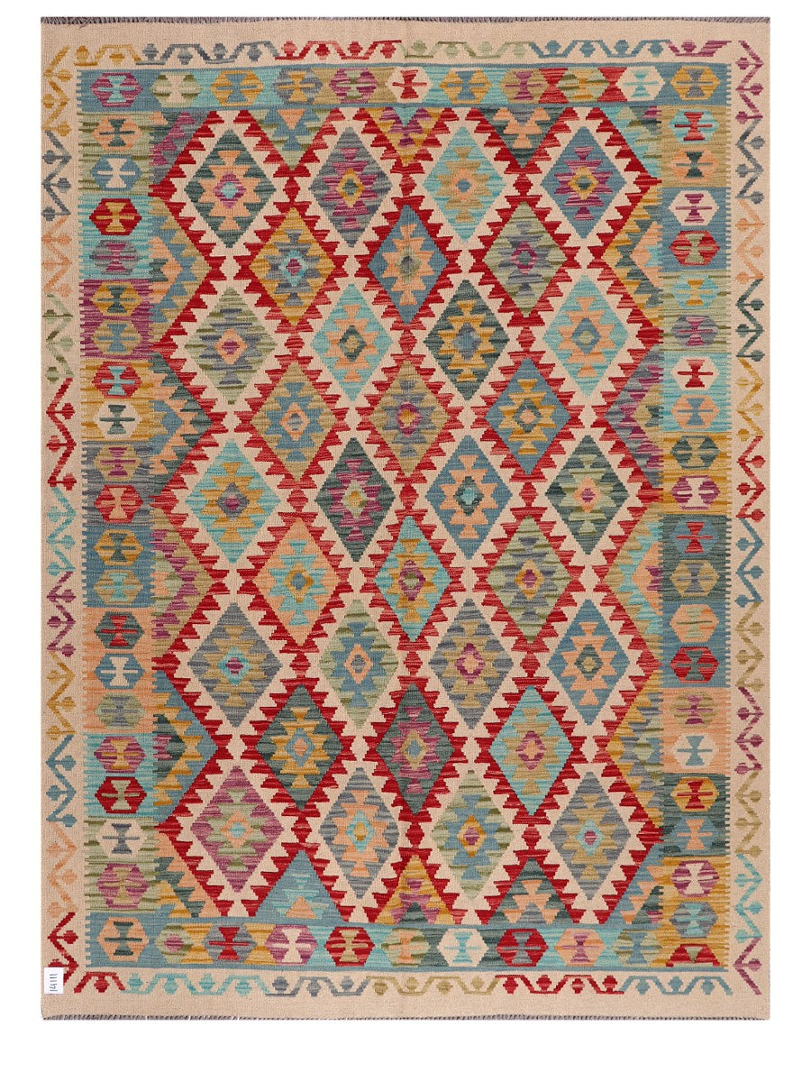 Maimana Afghanistan Kilim Rug - 245 x182 cm - Handmade