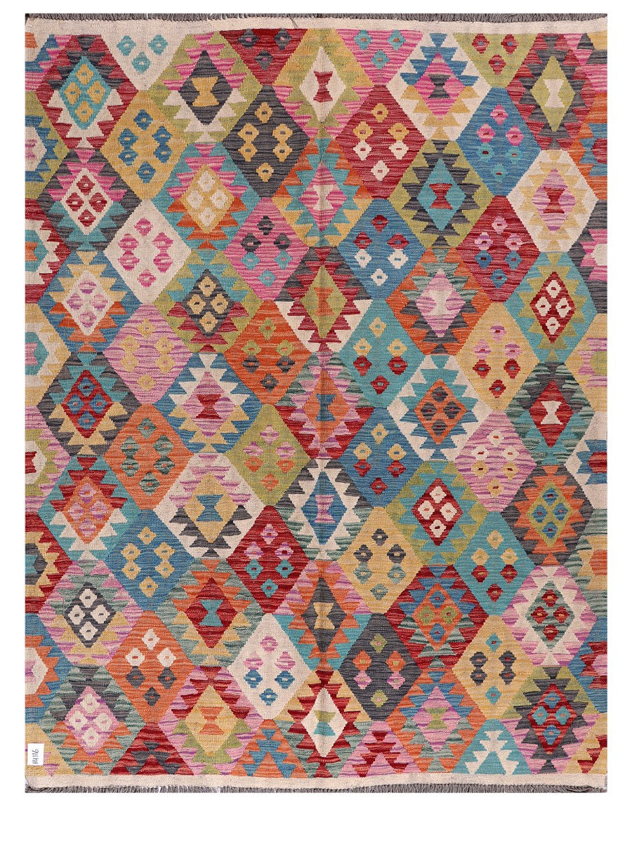 Maimana Afghanistan Kilim Rug - 228 x174 cm - Handmade