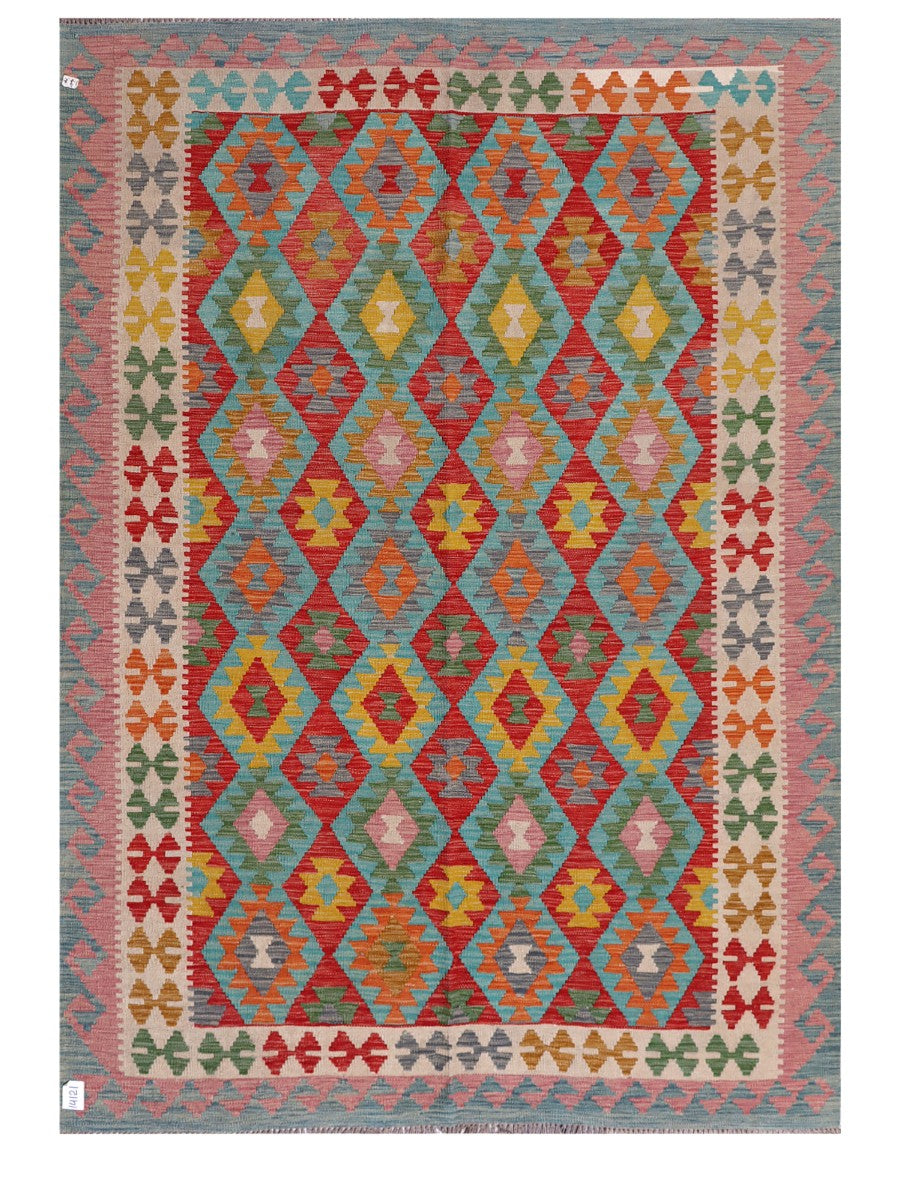 Maimana Afghanistan Kilim Rug - 255 x182 cm - Handmade
