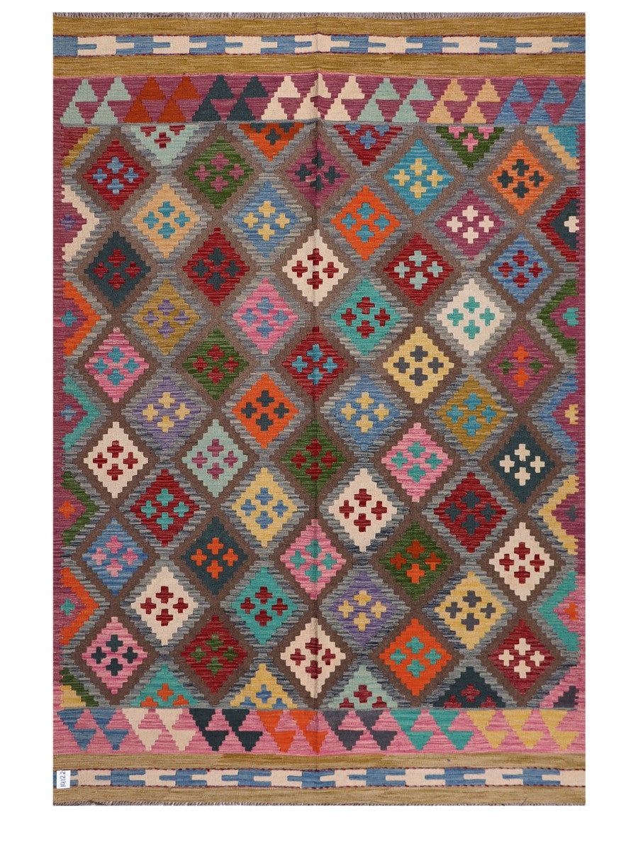 Maimana Afghanistan Kilim Rug - 271 x186 cm - Handmade
