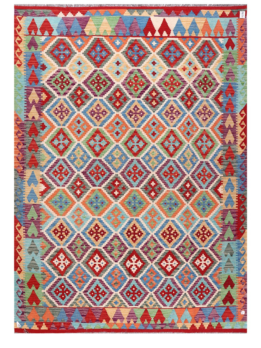 Maimana Afghanistan Kilim Rug - 288 x208 cm - Handmade