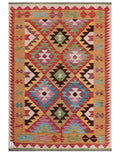 Maimana Afghanistan Kilim Rug - 199 x142 cm - Handmade