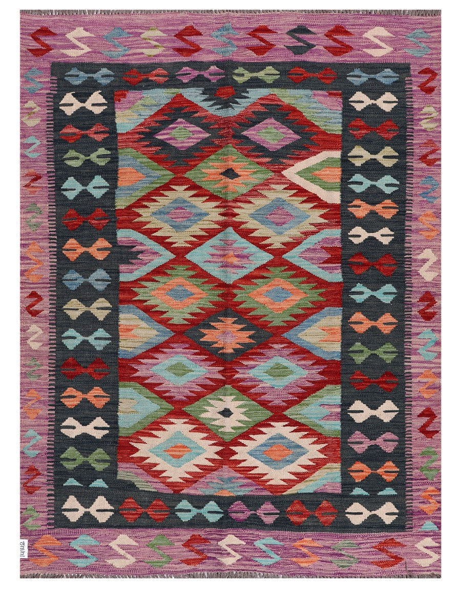 Maimana Afghanistan Kilim Rug - 194 x148 cm - Handmade