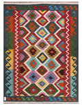 Maimana Afghanistan Kilim Rug - 191 x146 cm - Handmade