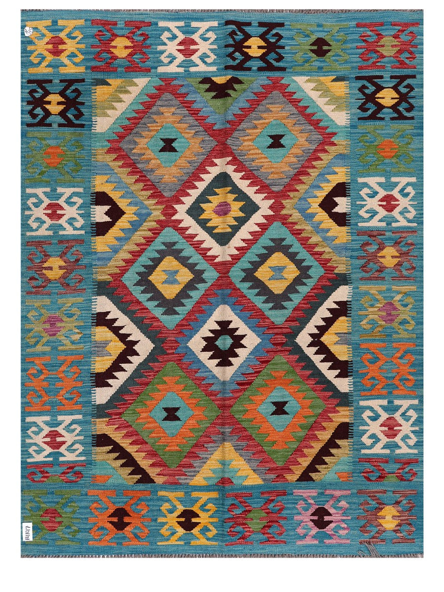 Maimana Afghanistan Kilim Rug - 202 x152 cm - Handmade
