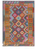 Maimana Afghanistan Kilim Rug - 201 x143 cm - Handmade