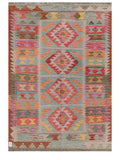 Maimana Afghanistan Kilim Rug - 206 x147 cm - Handmade