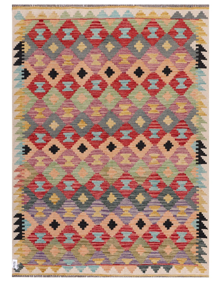Maimana Afghanistan Kilim Rug - 203 x150 cm - Handmade