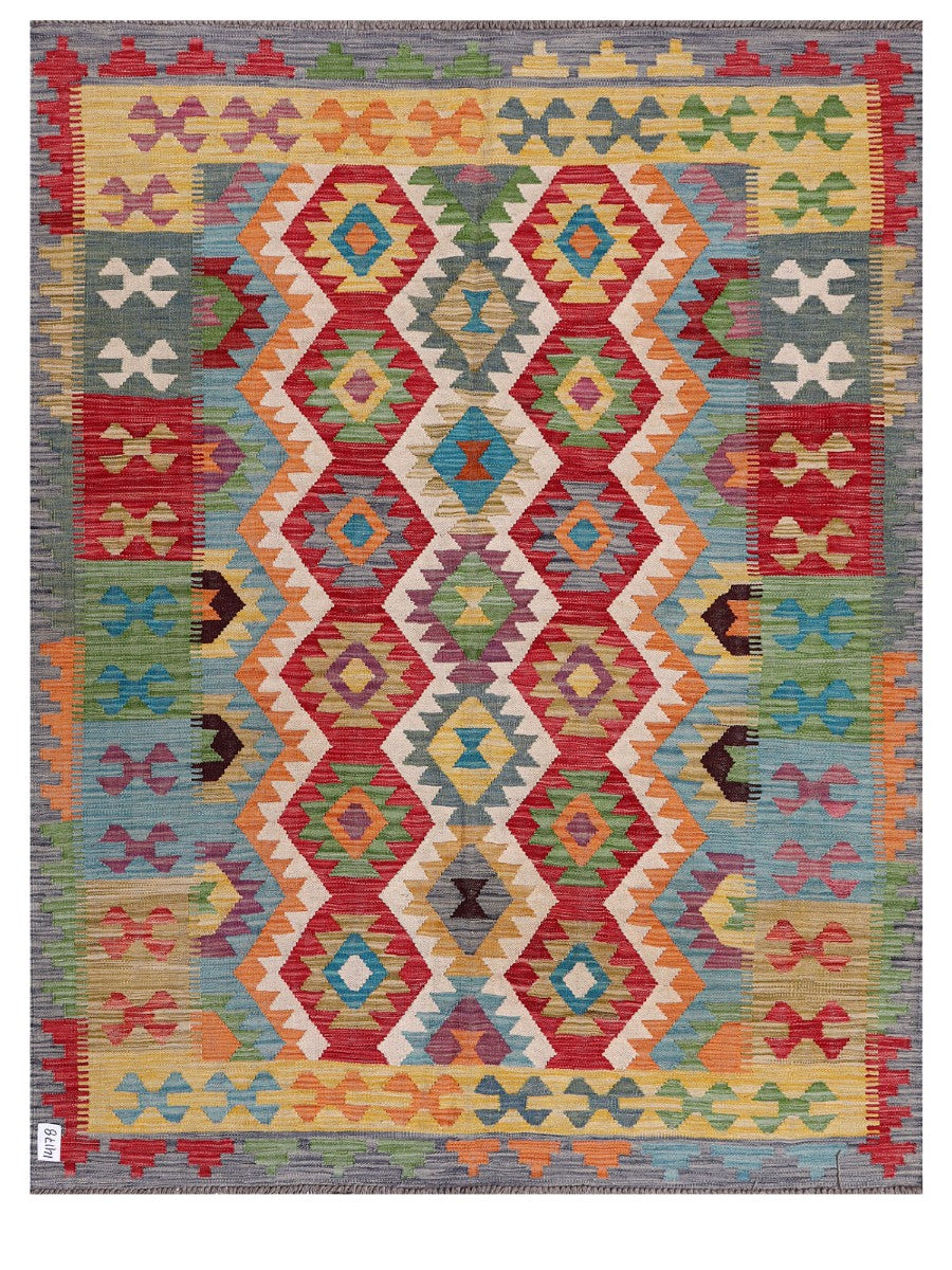 Maimana Afghanistan Kilim Rug - 200 x156 cm - Handmade