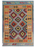 Maimana Afghanistan Kilim Rug - 204 x147 cm - Handmade