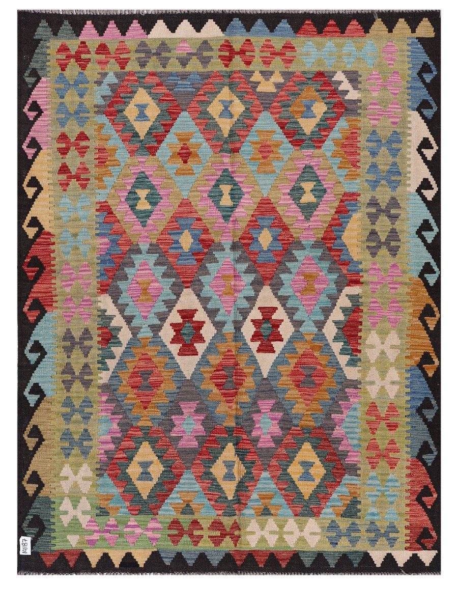Maimana Afghanistan Kilim Rug - 193 x150 cm - Handmade