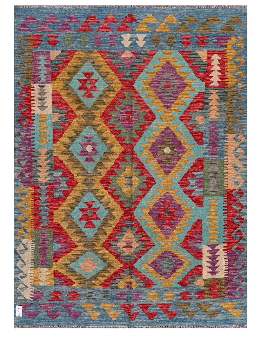 Maimana Afghanistan Kilim Rug - 203 x150 cm - Handmade