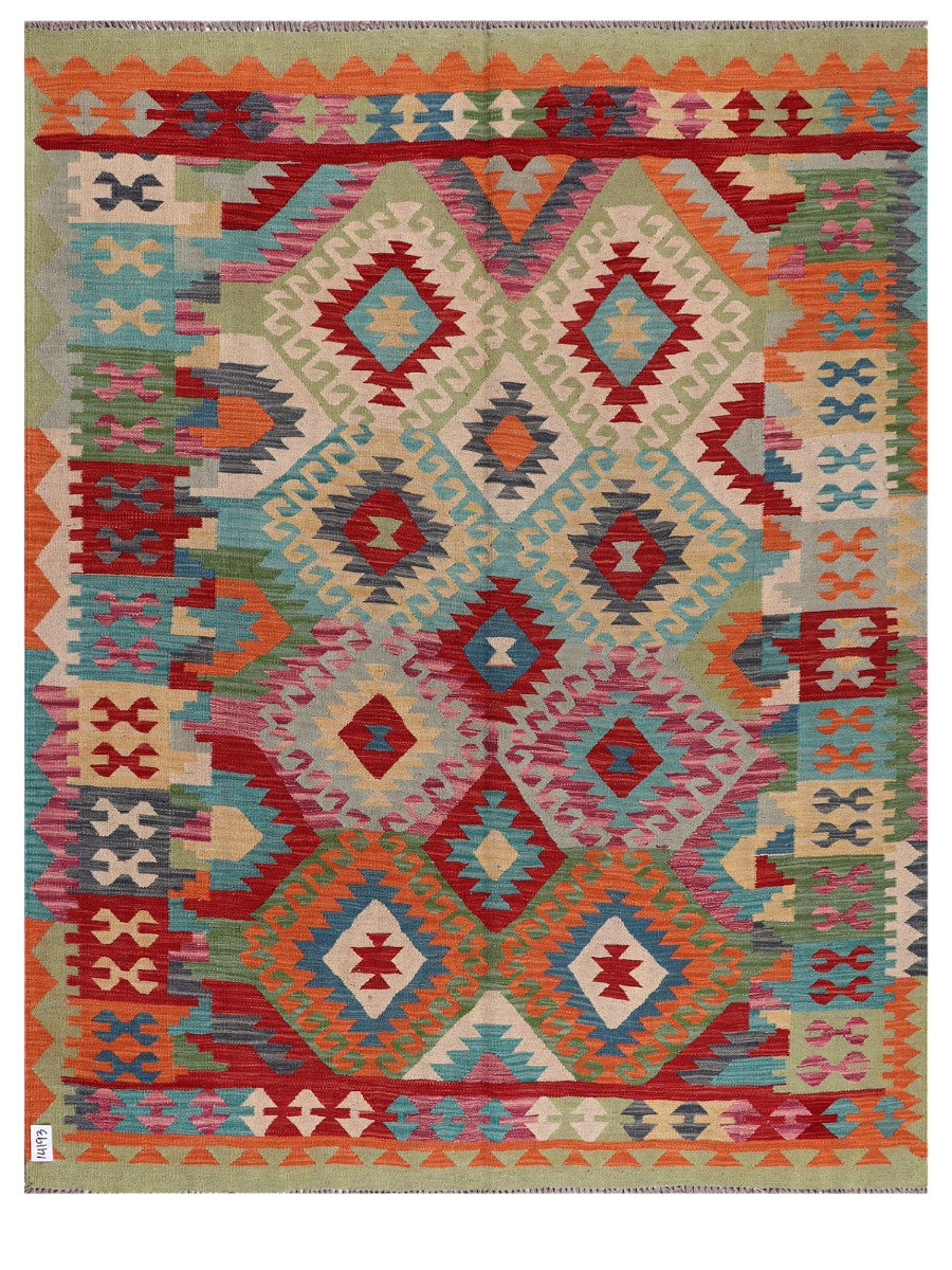 Maimana Afghanistan Kilim Rug - 199 x158 cm - Handmade
