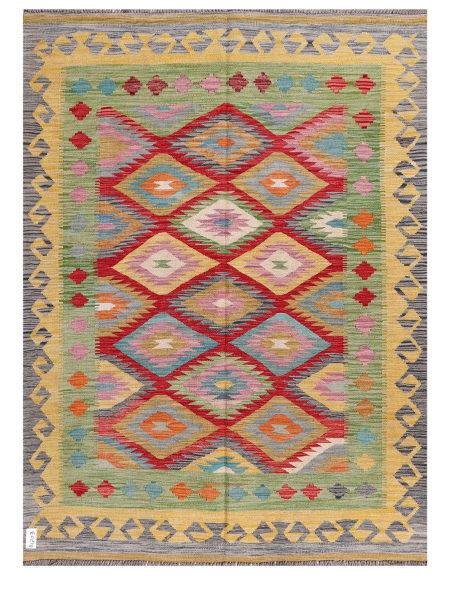 Maimana Afghanistan Kilim Rug - 200 x149 cm - Handmade
