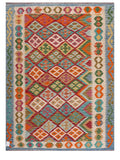 Maimana Afghanistan Kilim Rug - 207 x156 cm - Handmade