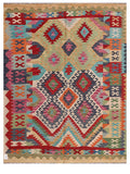 Maimana Afghanistan Kilim Rug - 198 x156 cm - Handmade