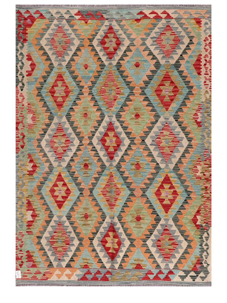 Maimana Afghanistan Kilim Rug - 215 x153 cm - Handmade