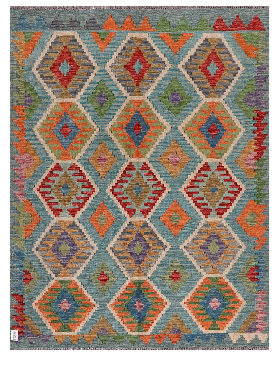 Maimana Afghanistan Kilim Rug - 193 x151 cm - Handmade