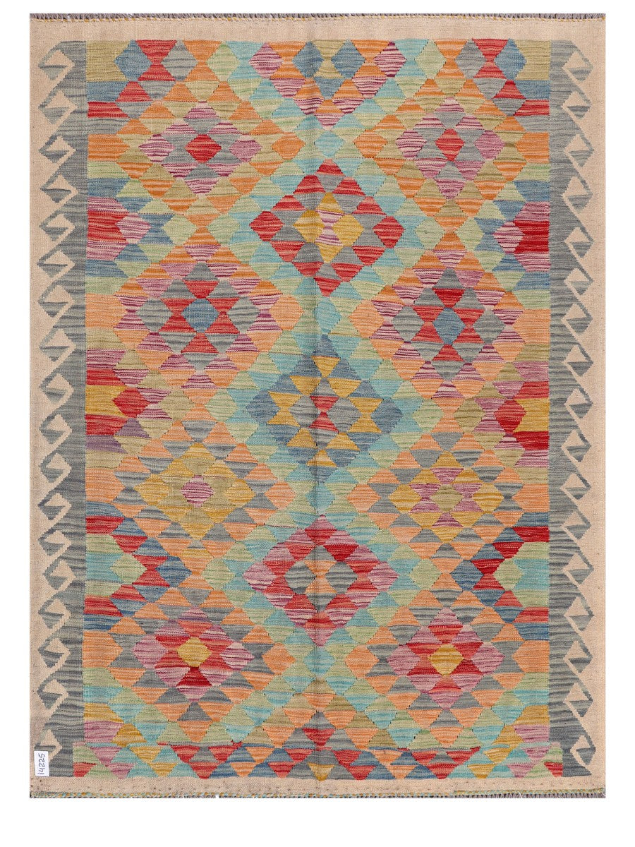 Maimana Afghanistan Kilim Rug - 202 x152 cm - Handmade