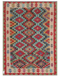 Maimana Afghanistan Kilim Rug - 191 x144 cm - Handmade