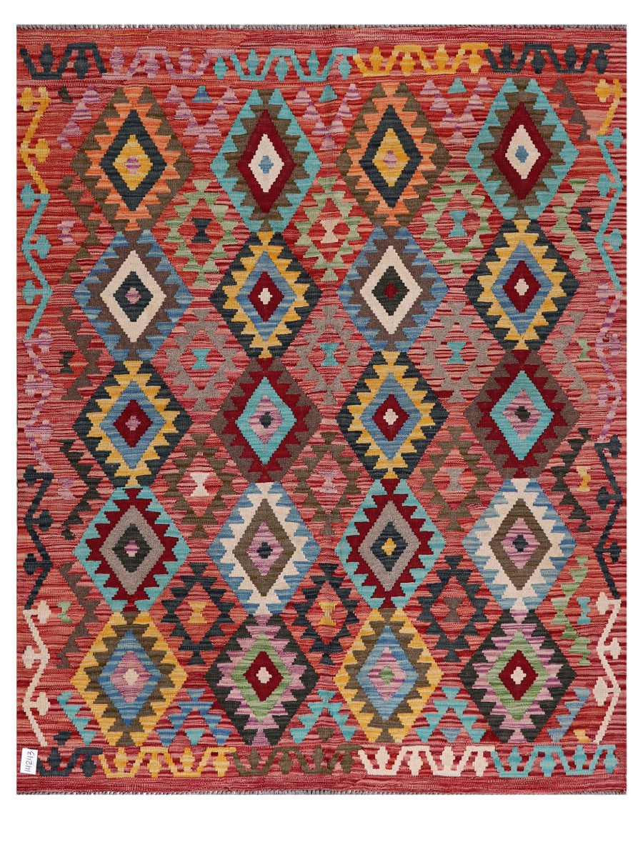 Maimana Afghanistan Kilim Rug - 192 x156 cm - Handmade