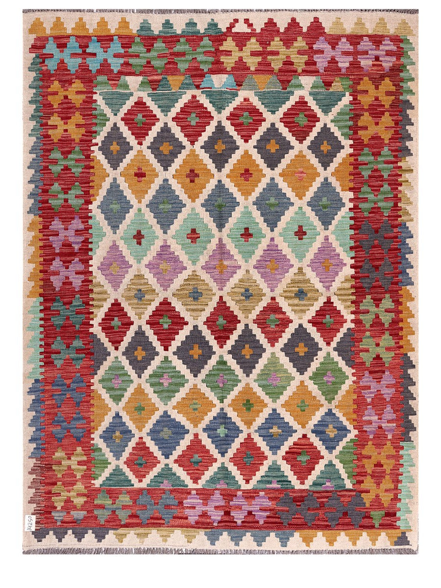 Maimana Afghanistan Kilim Rug - 200 x149 cm - Handmade