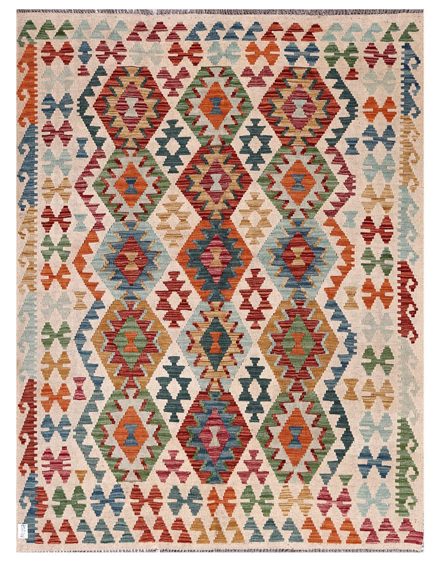 Maimana Afghanistan Kilim Rug - 200 x154 cm - Handmade