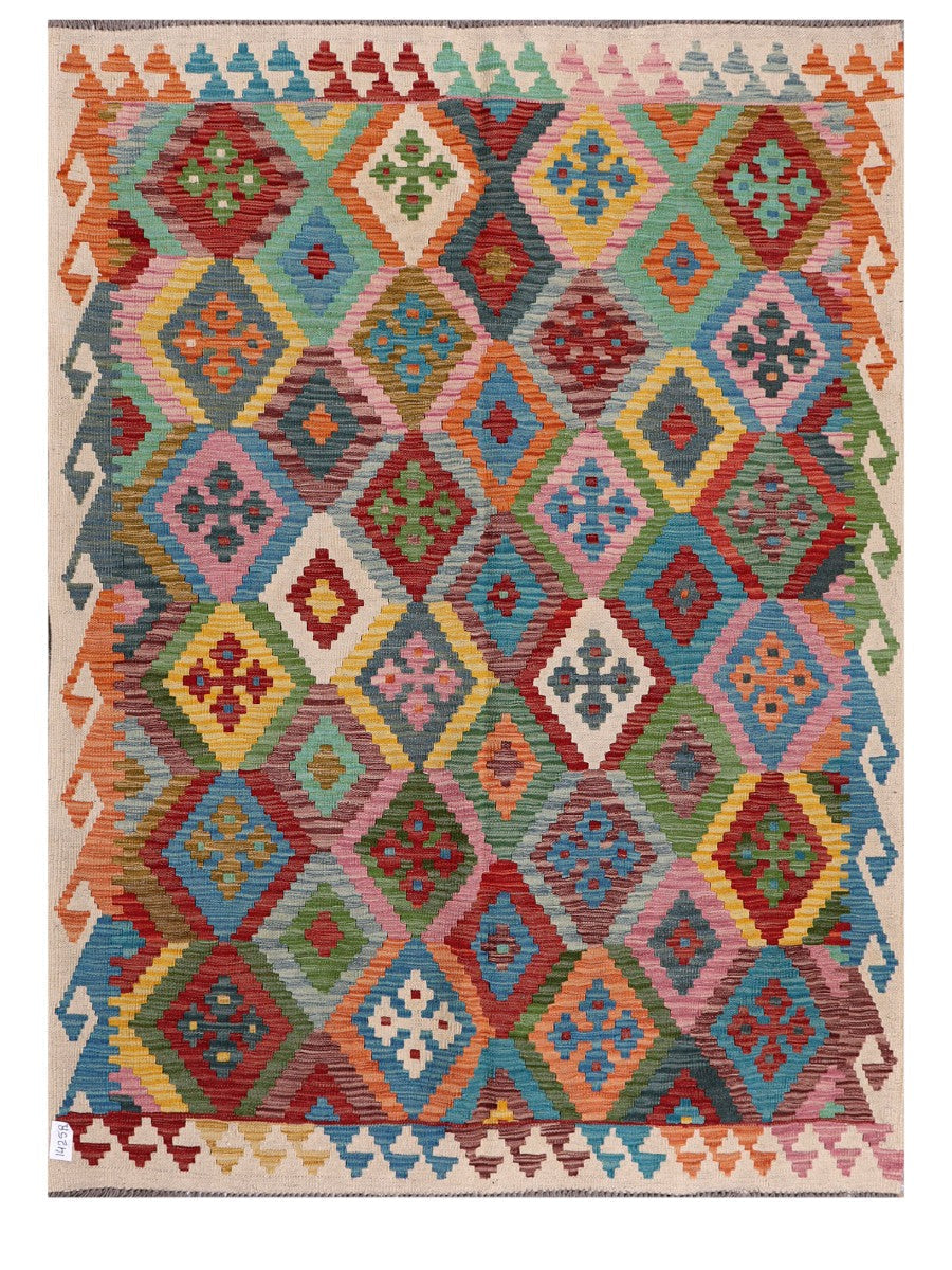 Maimana Afghanistan Kilim Rug - 201 x150 cm - Handmade