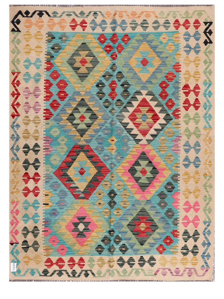 Maimana Afghanistan Kilim Rug - 205 x156 cm - Handmade