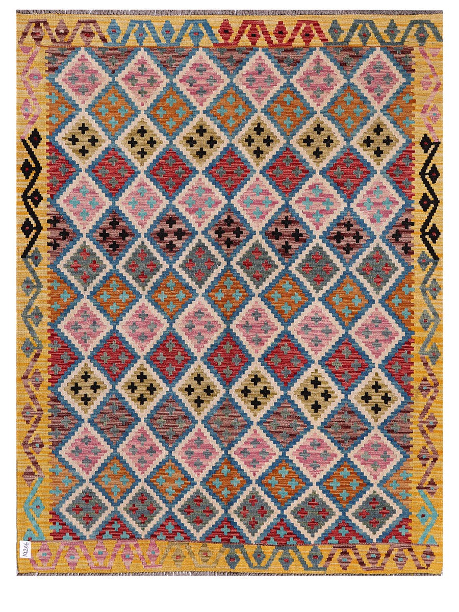 Maimana Afghanistan Kilim Rug - 198 x153 cm - Handmade