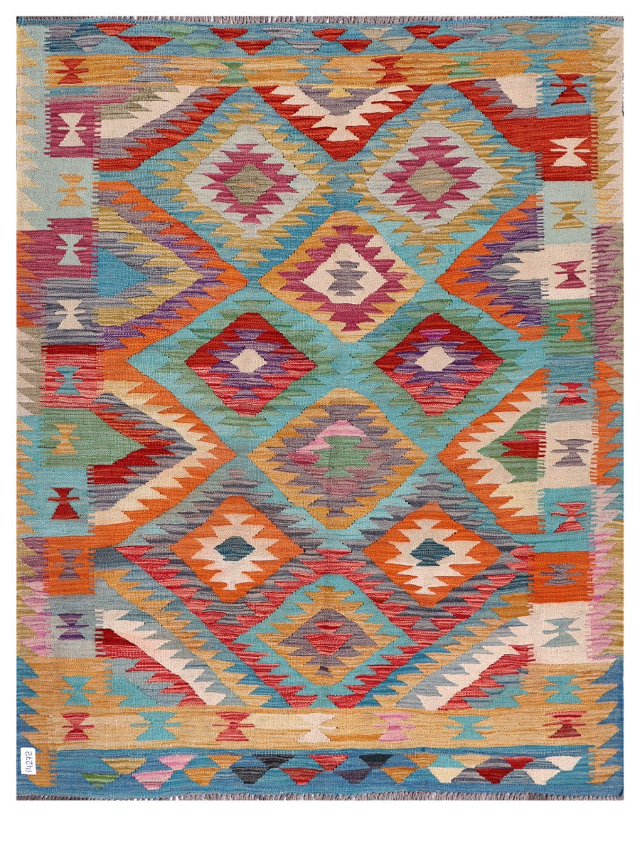 Maimana Afghanistan Kilim Rug - 193 x155 cm - Handmade