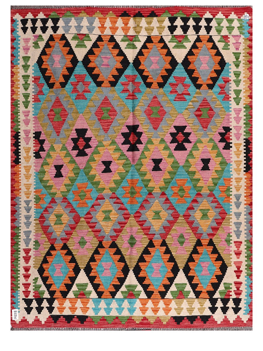 Maimana Afghanistan Kilim Rug - 203 x155 cm - Handmade