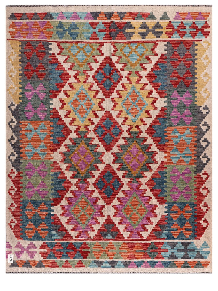 Maimana Afghanistan Kilim Rug - 195 x154 cm - Handmade