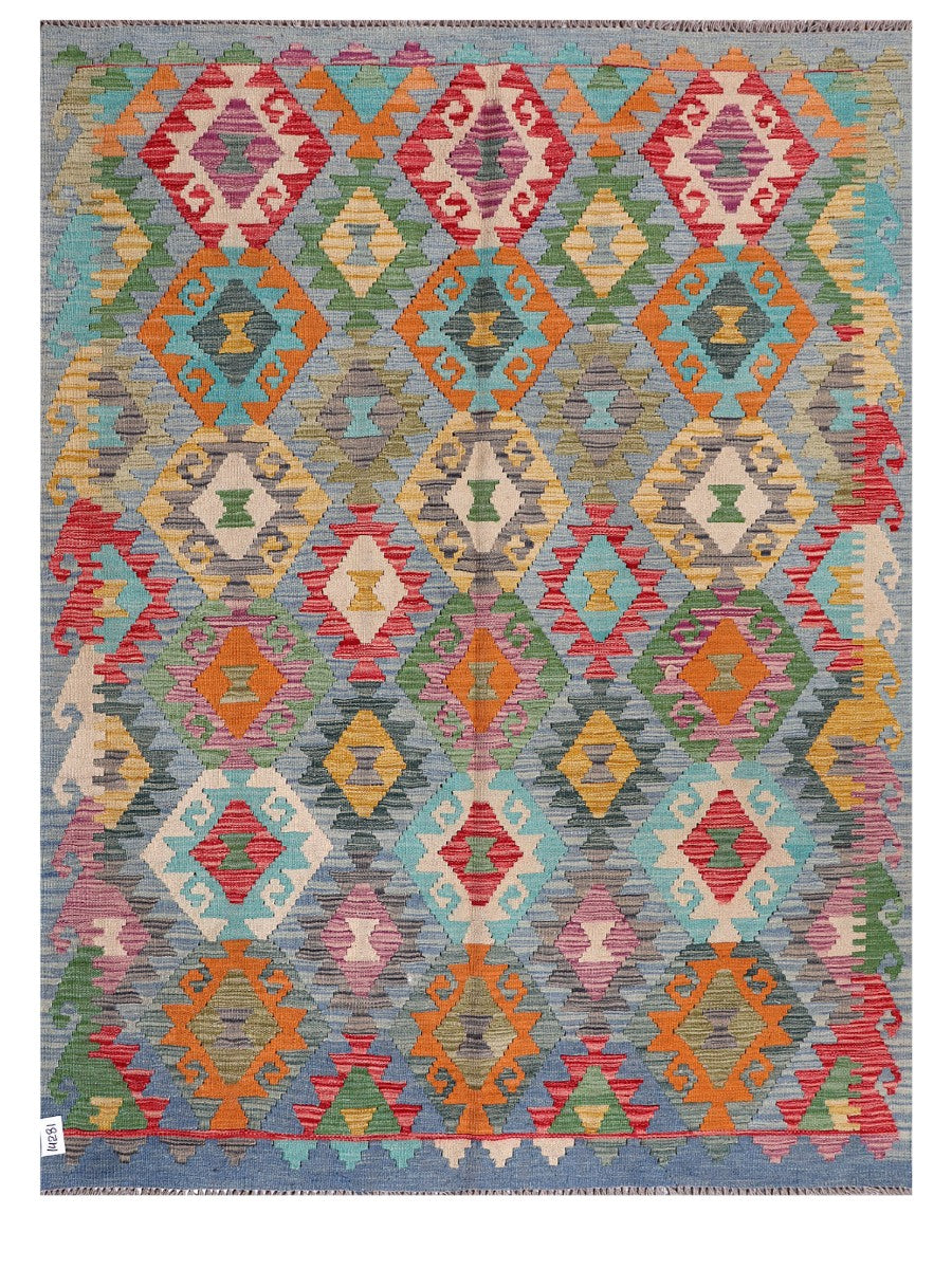 Maimana Afghanistan Kilim Rug - 204 x155 cm - Handmade