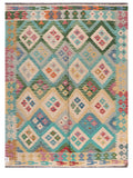 Maimana Afghanistan Kilim Rug - 188 x149 cm - Handmade