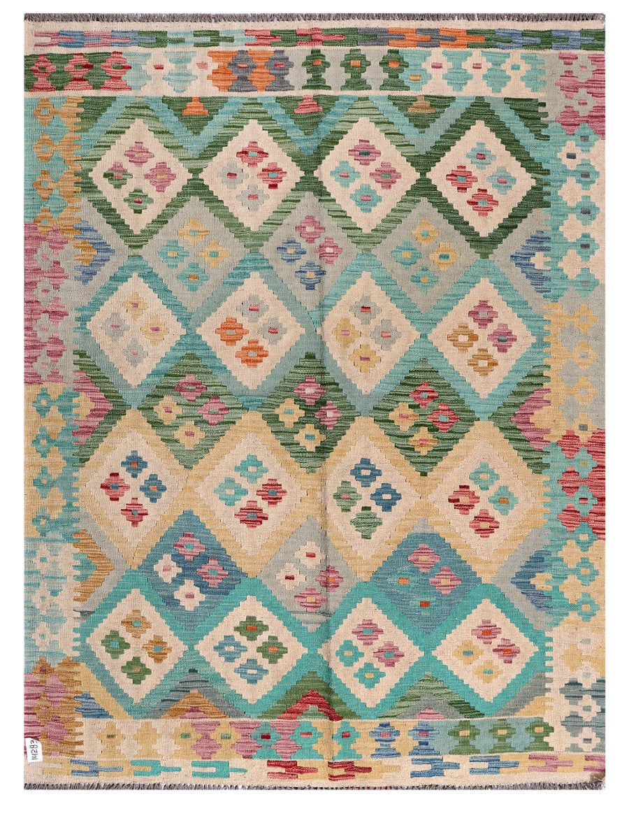 Maimana Afghanistan Kilim Rug - 188 x149 cm - Handmade