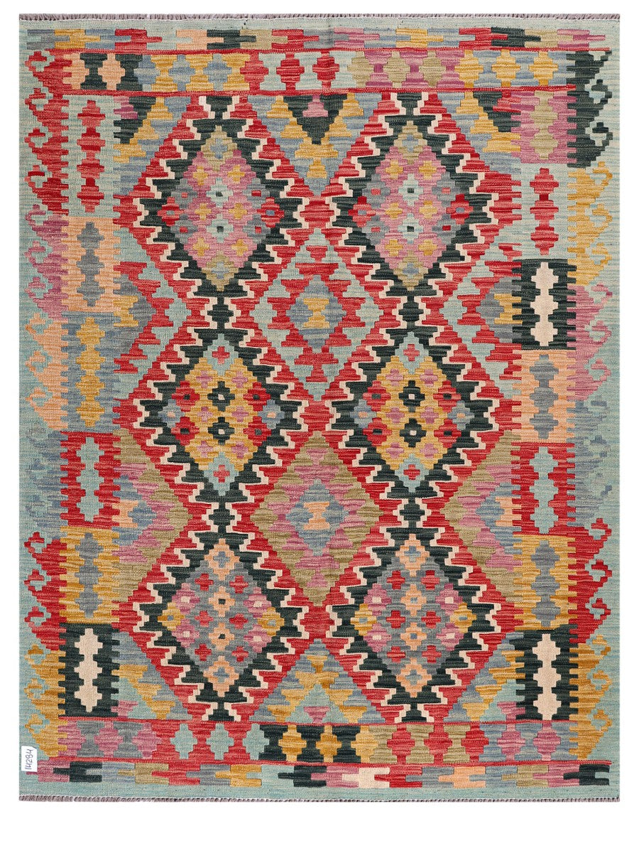 Maimana Afghanistan Kilim Rug - 197 x155 cm - Handmade