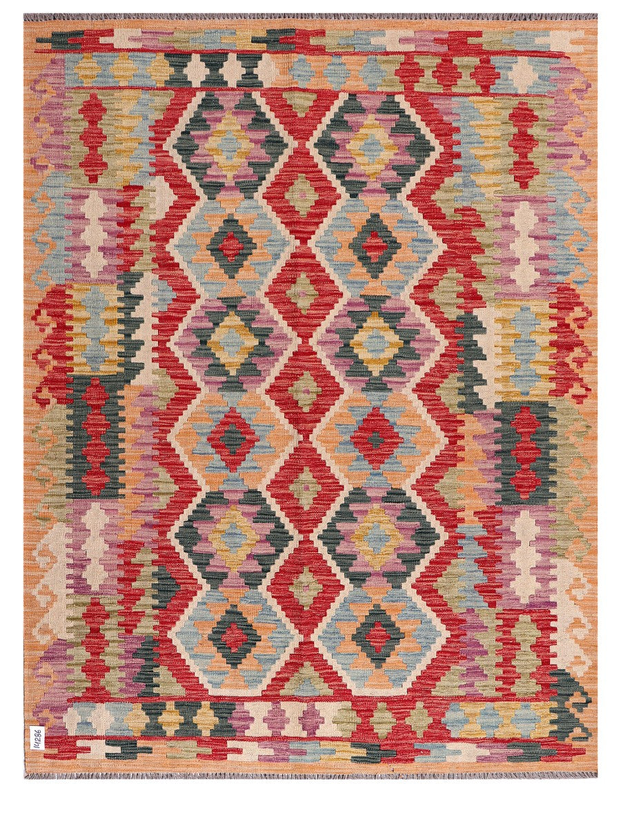 Maimana Afghanistan Kilim Rug - 199 x153 cm - Handmade