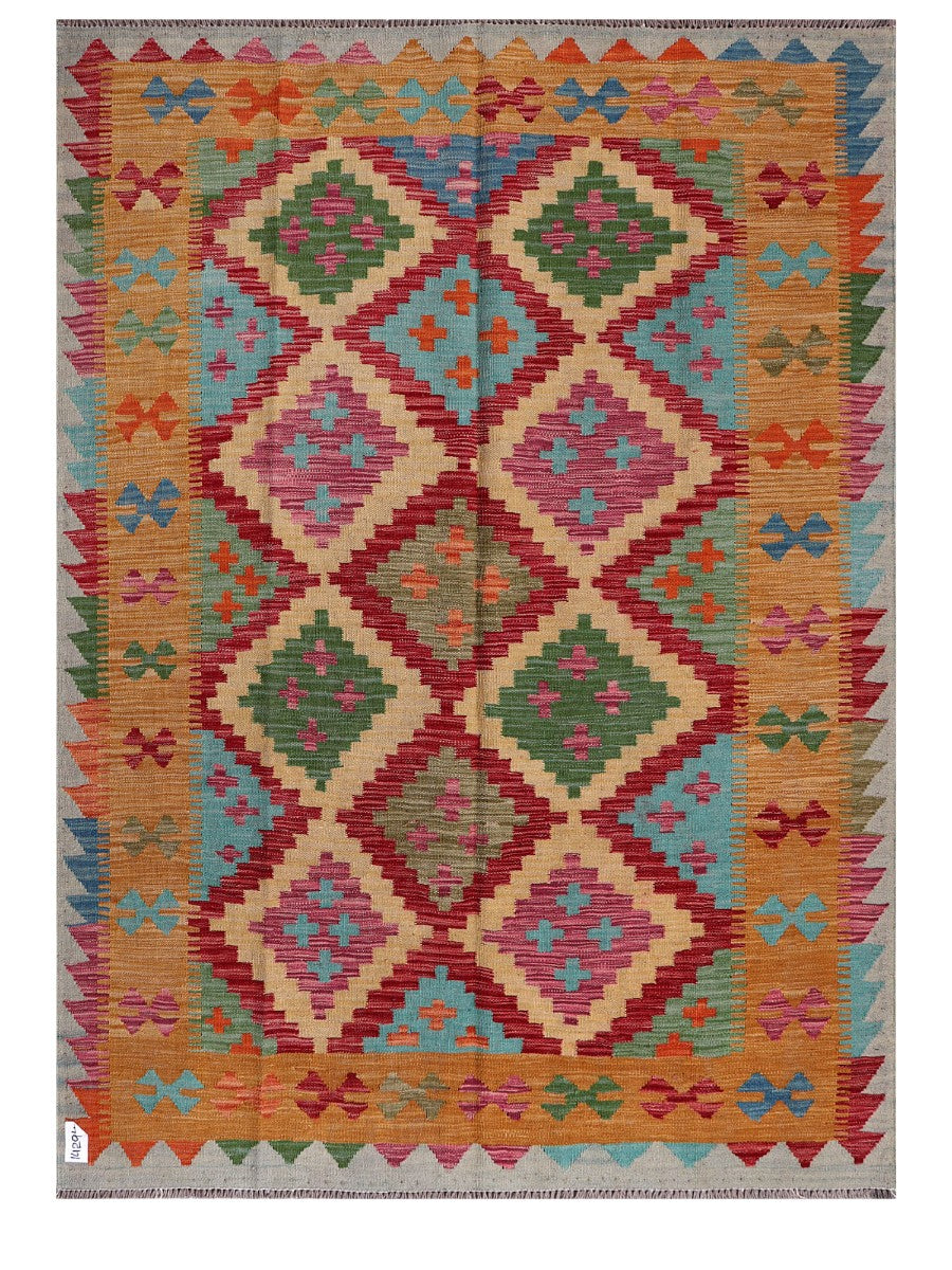 Maimana Afghanistan Kilim Rug - 200 x146 cm - Handmade