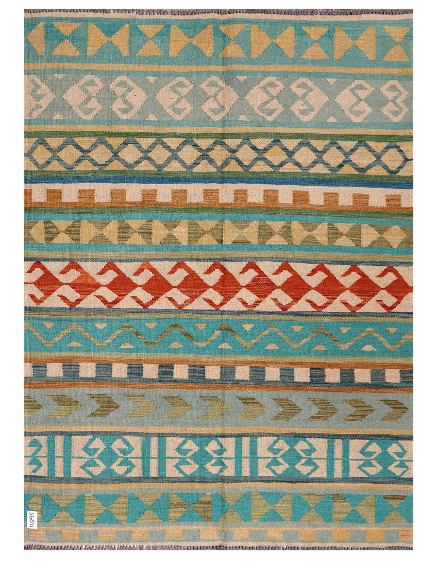 Maimana Afghanistan Kilim Rug - 201 x149 cm - Handmade