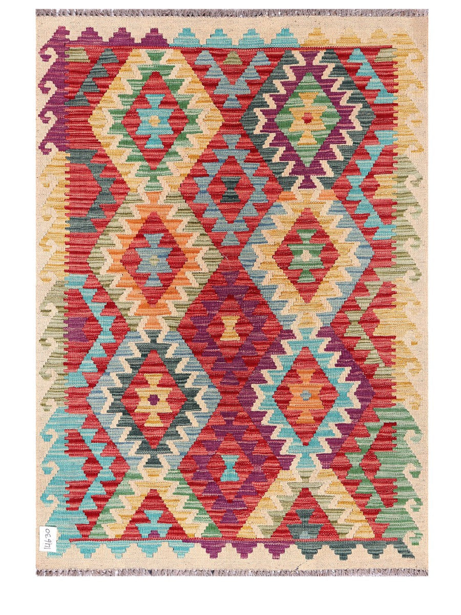 Maimana Afghanistan Kilim Rug - 148 x106 cm - Handmade